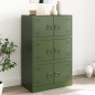 vidaXL Sideboard Olivgrün 67x39x107 cm Stahl vidaXL Sideboard Olivgrün 67x39x107 cm Stahl