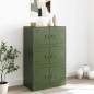 vidaXL Sideboard Olivgrün 67x39x107 cm Stahl vidaXL Sideboard Olivgrün 67x39x107 cm Stahl