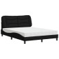vidaXL Bett mit Matratze Schwarz 140x200 cm Stoff vidaXL Bett mit Matratze Schwarz 140x200 cm Stoff