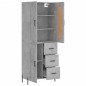 Highboard Betongrau 69,5x34x180 cm Holzwerkstoff Highboard Betongrau 69,5x34x180 cm Holzwerkstoff