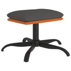 vidaXL Fußhocker Dunkelgrau 60x60x36 cm Stoff und Kunstleder