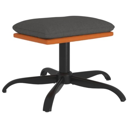 vidaXL Fußhocker Dunkelgrau 60x60x36 cm Stoff und Kunstleder