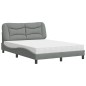 vidaXL Bett mit Matratze Hellgrau 140x200 cm Stoff vidaXL Bett mit Matratze Hellgrau 140x200 cm Stoff
