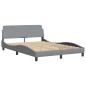 vidaXL Bett mit Matratze Hellgrau 140x200 cm Stoff vidaXL Bett mit Matratze Hellgrau 140x200 cm Stoff