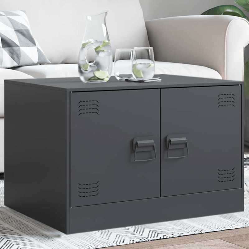 vidaXL Couchtisch Anthrazit 67x50x44 cm Stahl vidaXL Couchtisch Anthrazit 67x50x44 cm Stahl