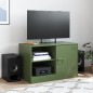 vidaXL TV-Schrank Olivgrün 67x39x44 cm Stahl vidaXL TV-Schrank Olivgrün 67x39x44 cm Stahl