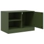 vidaXL TV-Schrank Olivgrün 67x39x44 cm Stahl vidaXL TV-Schrank Olivgrün 67x39x44 cm Stahl