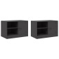 vidaXL TV-Schränke 2 Stk. Schwarz 67x39x44 cm Stahl vidaXL TV-Schränke 2 Stk. Schwarz 67x39x44 cm Stahl