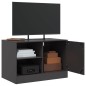 vidaXL TV-Schränke 2 Stk. Schwarz 67x39x44 cm Stahl vidaXL TV-Schränke 2 Stk. Schwarz 67x39x44 cm Stahl
