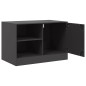 vidaXL TV-Schränke 2 Stk. Schwarz 67x39x44 cm Stahl vidaXL TV-Schränke 2 Stk. Schwarz 67x39x44 cm Stahl