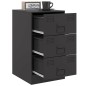 vidaXL Nachttische 2 Stk. Schwarz 34,5x39x62 cm Stahl vidaXL Nachttische 2 Stk. Schwarz 34,5x39x62 cm Stahl