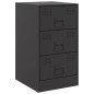 vidaXL Nachttische 2 Stk. Schwarz 34,5x39x62 cm Stahl vidaXL Nachttische 2 Stk. Schwarz 34,5x39x62 cm Stahl