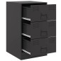vidaXL Nachttische 2 Stk. Schwarz 34,5x39x62 cm Stahl vidaXL Nachttische 2 Stk. Schwarz 34,5x39x62 cm Stahl