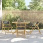 vidaXL 5-tlg. Bistro-Set Klappbar mit Dunkelgrauen Kissen Bambus vidaXL 5-tlg. Bistro-Set Klappbar mit Dunkelgrauen Kissen Bambus