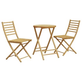 vidaXL 3-tlg. Bistro-Set Bambus