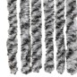 vidaXL Fliegenvorhang Grau, Schwarz und Weiß 118x220 cm Chenille vidaXL Fliegenvorhang Grau, Schwarz und Weiß 118x220 cm Chenille