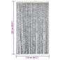 vidaXL Fliegenvorhang Grau, Schwarz und Weiß 118x220 cm Chenille vidaXL Fliegenvorhang Grau, Schwarz und Weiß 118x220 cm Chenille