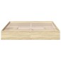 vidaXL Bettgestell mit Schubladen Sonoma-Eiche 200x200cm Holzwerkstoff vidaXL Bettgestell mit Schubladen Sonoma-Eiche 200x200cm Holzwerkstoff