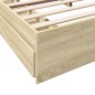 vidaXL Bettgestell mit Schubladen Sonoma-Eiche 200x200cm Holzwerkstoff vidaXL Bettgestell mit Schubladen Sonoma-Eiche 200x200cm Holzwerkstoff
