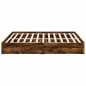 vidaXL Bettgestell mit Schubladen Räuchereiche 200x200cm Holzwerkstoff vidaXL Bettgestell mit Schubladen Räuchereiche 200x200cm Holzwerkstoff
