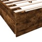 vidaXL Bettgestell mit Schubladen Räuchereiche 200x200cm Holzwerkstoff vidaXL Bettgestell mit Schubladen Räuchereiche 200x200cm Holzwerkstoff