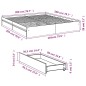 vidaXL Bettgestell mit Schubladen Räuchereiche 200x200cm Holzwerkstoff vidaXL Bettgestell mit Schubladen Räuchereiche 200x200cm Holzwerkstoff