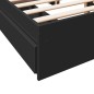 vidaXL Bettgestell mit Schubladen Schwarz 120x200 cm Holzwerkstoff vidaXL Bettgestell mit Schubladen Schwarz 120x200 cm Holzwerkstoff