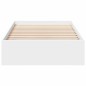 vidaXL Bettgestell mit Schubladen Weiß 100x200 cm Holzwerkstoff vidaXL Bettgestell mit Schubladen Weiß 100x200 cm Holzwerkstoff