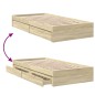 vidaXL Bettgestell mit Schubladen Sonoma-Eiche 100x200cm Holzwerkstoff vidaXL Bettgestell mit Schubladen Sonoma-Eiche 100x200cm Holzwerkstoff