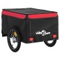vidaXL Fahrradanhänger Schwarz und Rot 45 kg Eisen vidaXL Fahrradanhänger Schwarz und Rot 45 kg Eisen