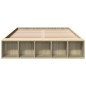 vidaXL Bettgestell Sonoma-Eiche 135x190 cm Holzwerkstoff vidaXL Bettgestell Sonoma-Eiche 135x190 cm Holzwerkstoff