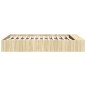 vidaXL Bettgestell Sonoma-Eiche 135x190 cm Holzwerkstoff vidaXL Bettgestell Sonoma-Eiche 135x190 cm Holzwerkstoff