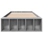 vidaXL Bettgestell Grau Sonoma 100x200 cm Holzwerkstoff vidaXL Bettgestell Grau Sonoma 100x200 cm Holzwerkstoff
