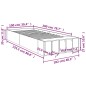 vidaXL Bettgestell Grau Sonoma 100x200 cm Holzwerkstoff vidaXL Bettgestell Grau Sonoma 100x200 cm Holzwerkstoff