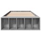 vidaXL Bettgestell Grau Sonoma 75x190 cm Holzwerkstoff vidaXL Bettgestell Grau Sonoma 75x190 cm Holzwerkstoff