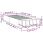 vidaXL Bettgestell Grau Sonoma 75x190 cm Holzwerkstoff vidaXL Bettgestell Grau Sonoma 75x190 cm Holzwerkstoff