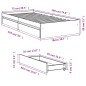 vidaXL Bettgestell mit Schubladen Sonoma-Eiche 75x190 cm Holzwerkstoff vidaXL Bettgestell mit Schubladen Sonoma-Eiche 75x190 cm Holzwerkstoff
