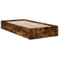 vidaXL Bettgestell mit Schubladen Räuchereiche 75x190 cm Holzwerkstoff vidaXL Bettgestell mit Schubladen Räuchereiche 75x190 cm Holzwerkstoff