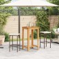 vidaXL 3-tlg. Gartenbar-Set Braun Massivholz Akazie und Poly Rattan vidaXL 3-tlg. Gartenbar-Set Braun Massivholz Akazie und Poly Rattan
