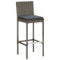 vidaXL 5-tlg. Gartenbar-Set Grau Massivholz Akazie und Poly Rattan vidaXL 5-tlg. Gartenbar-Set Grau Massivholz Akazie und Poly Rattan