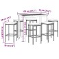 vidaXL 7-tlg. Gartenbar-Set Grau Massivholz Akazie und Poly Rattan vidaXL 7-tlg. Gartenbar-Set Grau Massivholz Akazie und Poly Rattan