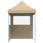 vidaXL Partyzelt Faltbar Pop-Up mit 2 Seitenteilen Beige vidaXL Partyzelt Faltbar Pop-Up mit 2 Seitenteilen Beige
