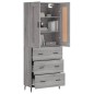 Highboard Grau Sonoma 69,5x34x180 cm Holzwerkstoff Highboard Grau Sonoma 69,5x34x180 cm Holzwerkstoff