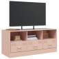 vidaXL TV-Schrank Rosa 99x39x44 cm Stahl vidaXL TV-Schrank Rosa 99x39x44 cm Stahl