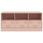 vidaXL TV-Schrank Rosa 99x39x44 cm Stahl vidaXL TV-Schrank Rosa 99x39x44 cm Stahl