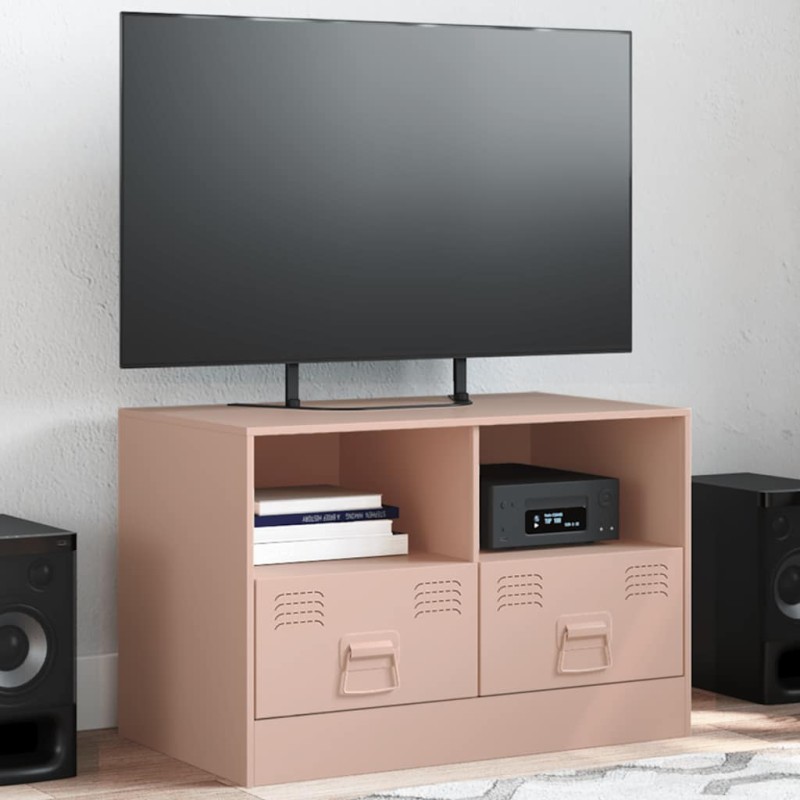 vidaXL TV-Schrank Rosa 67x39x44 cm Stahl vidaXL TV-Schrank Rosa 67x39x44 cm Stahl