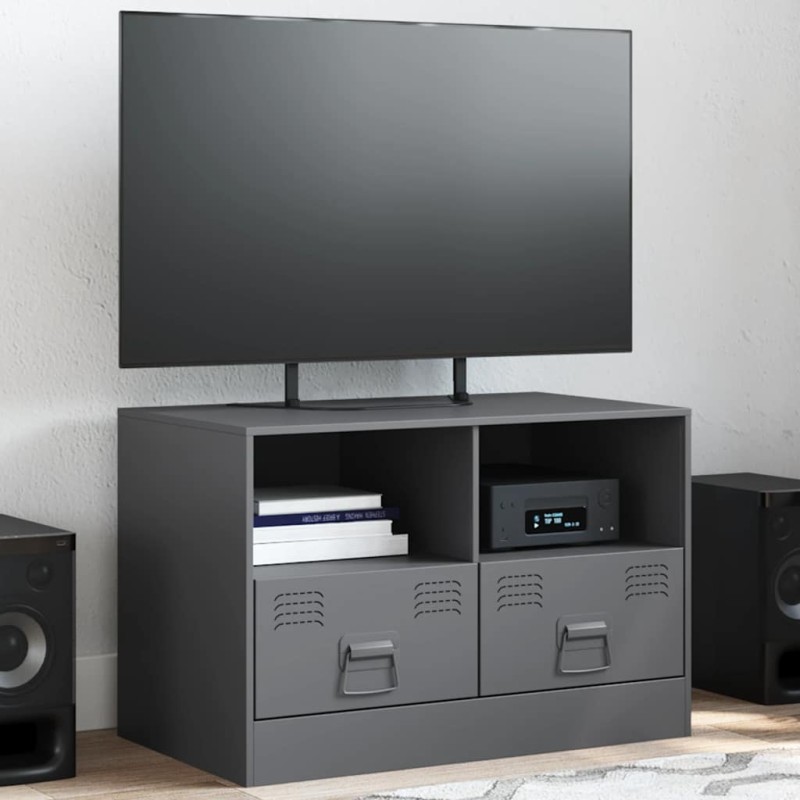 vidaXL TV-Schrank Anthrazit 67x39x44 cm Stahl vidaXL TV-Schrank Anthrazit 67x39x44 cm Stahl