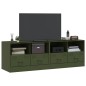 vidaXL TV-Schränke 2 Stk. Olivgrün 67x39x44 cm Stahl vidaXL TV-Schränke 2 Stk. Olivgrün 67x39x44 cm Stahl