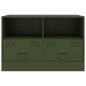 vidaXL TV-Schränke 2 Stk. Olivgrün 67x39x44 cm Stahl vidaXL TV-Schränke 2 Stk. Olivgrün 67x39x44 cm Stahl