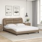 vidaXL Bett mit Matratze Cappuccino-Braun 160x200 cm Kunstleder vidaXL Bett mit Matratze Cappuccino-Braun 160x200 cm Kunstleder